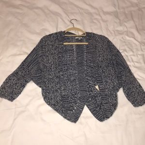 BB DAKOTA Navy and White Sweater Shrug / Cardigan